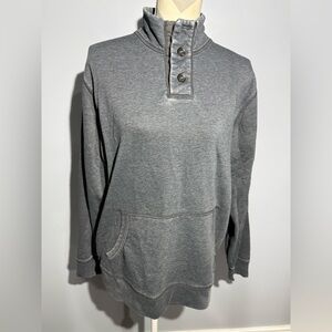 Old Navy Charcoal Button-Up Pullover